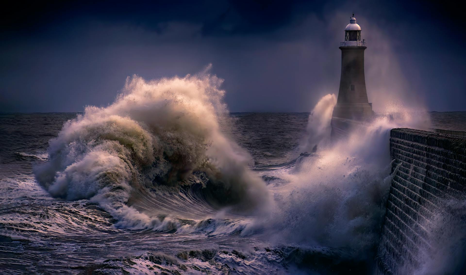 A lighthouse standing tall and strong amid storms